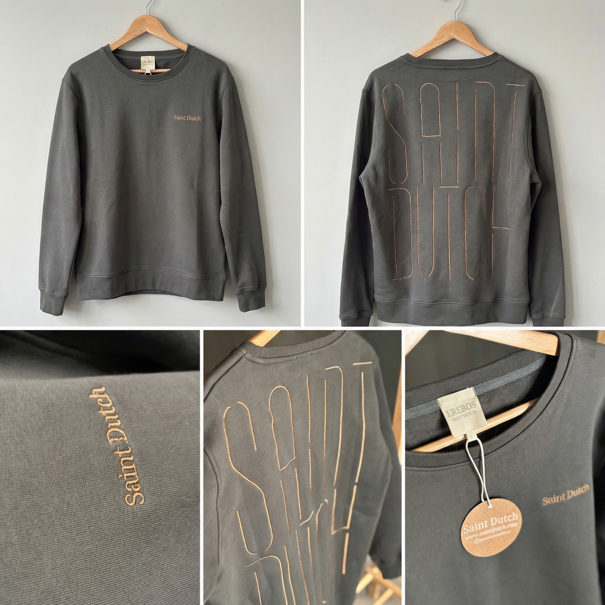 EREBOS editie sweater in donkerbruin - Saint Dutch